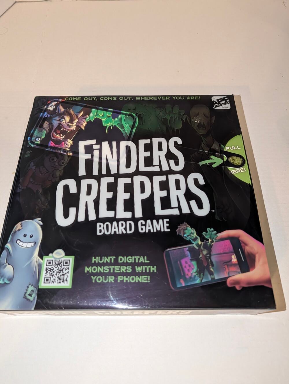 Finders Creepers Board Game an App-Vanced Hunt Digital Monsters Factory Sealed